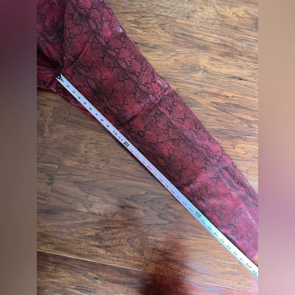 Vintage Colebrook & Co Red Leather Snake Skin Print Jacket and Pant Set - Picture 9 of 15